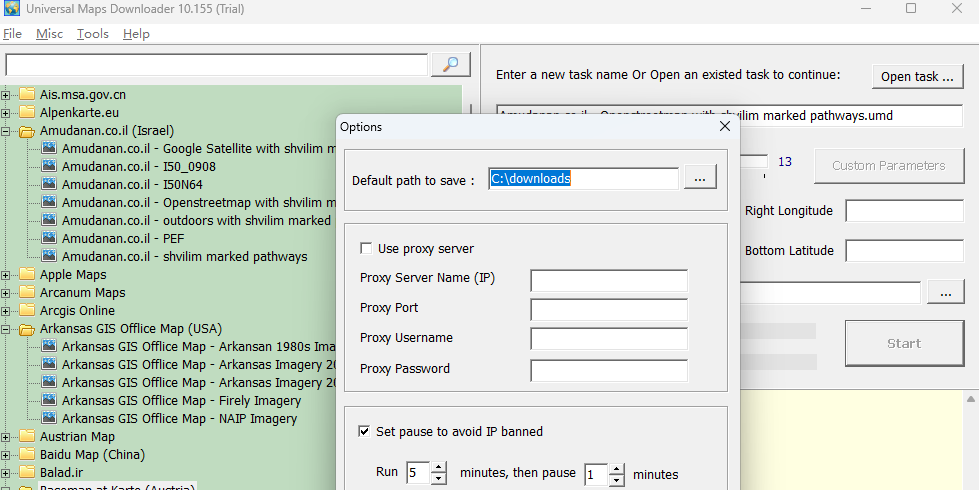 Universal Maps Downloader
