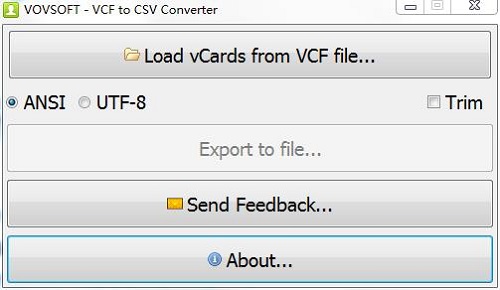 VovSoft VCF to CSV Converter